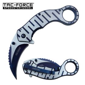 2.5" Blade Blue Steel Combat Karambit Spring Assist Knife
