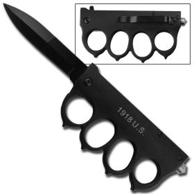 WWI 1918 Trench Knife Folder Spring Assist Knife NEW