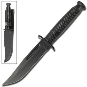 9 Inch Overall Vindicator Combat Mini Bowie Knife - Black