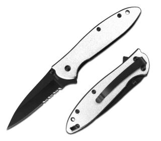4 Inch Closed Silver Executive Style Assisted Opening Pocket Knife