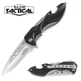 8" Spring Assisted Tactical Folding Knife Bottle Opener