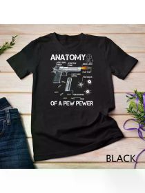 Anatomy Of A Pew Pewer - Ammo Gun Amendment Meme Lovers T-Shirt Unisex T-shirt, (Color: Black, size: XXL)
